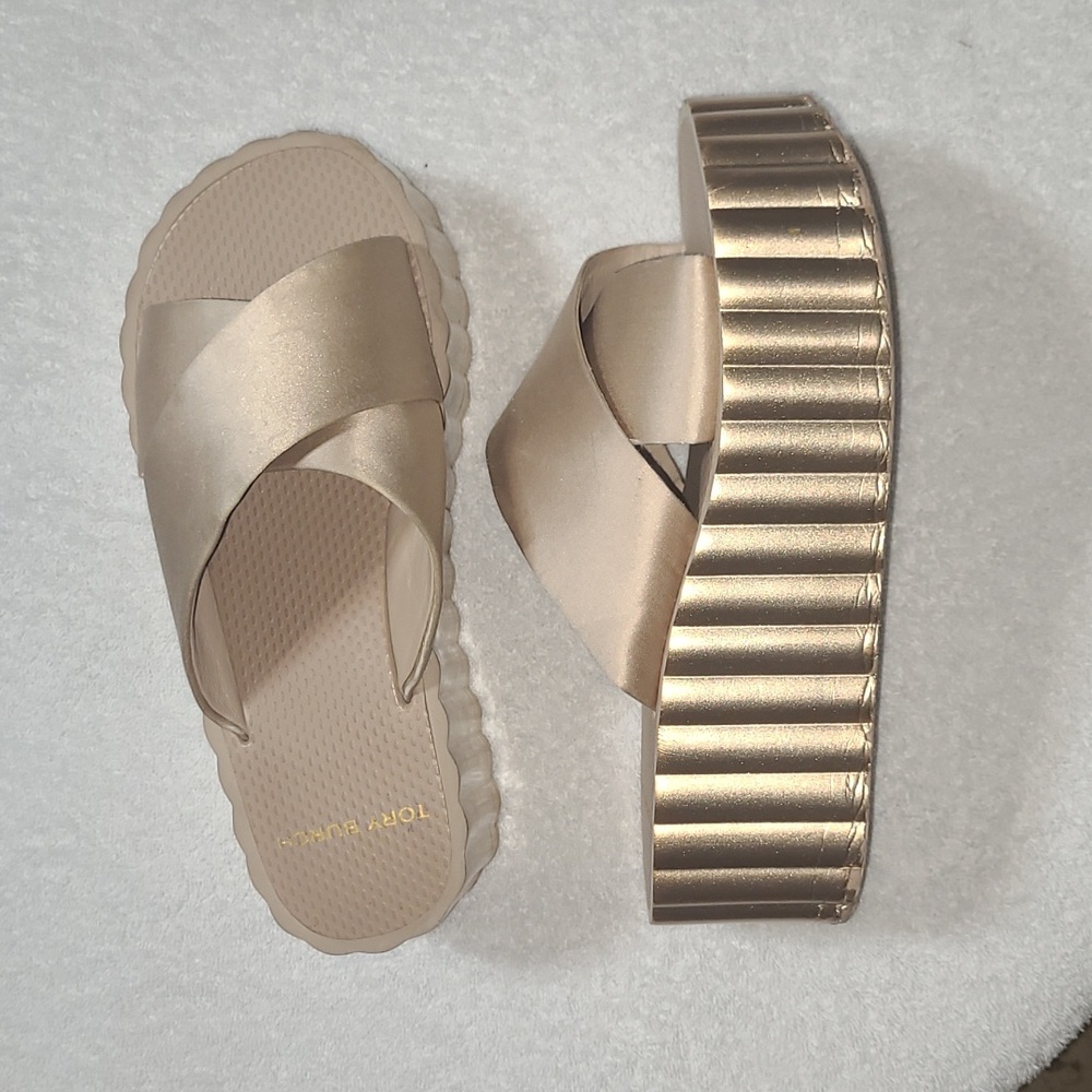 Tory Burch Gold Platform Sandals